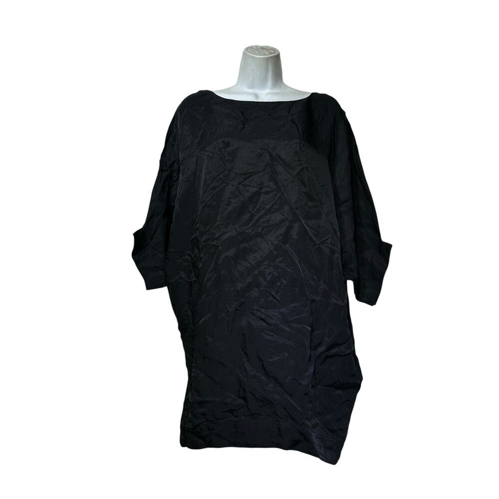 Whyred Black Oversized Shift Dress Women’s EU 34 US 2 Minimalist Modern Designer